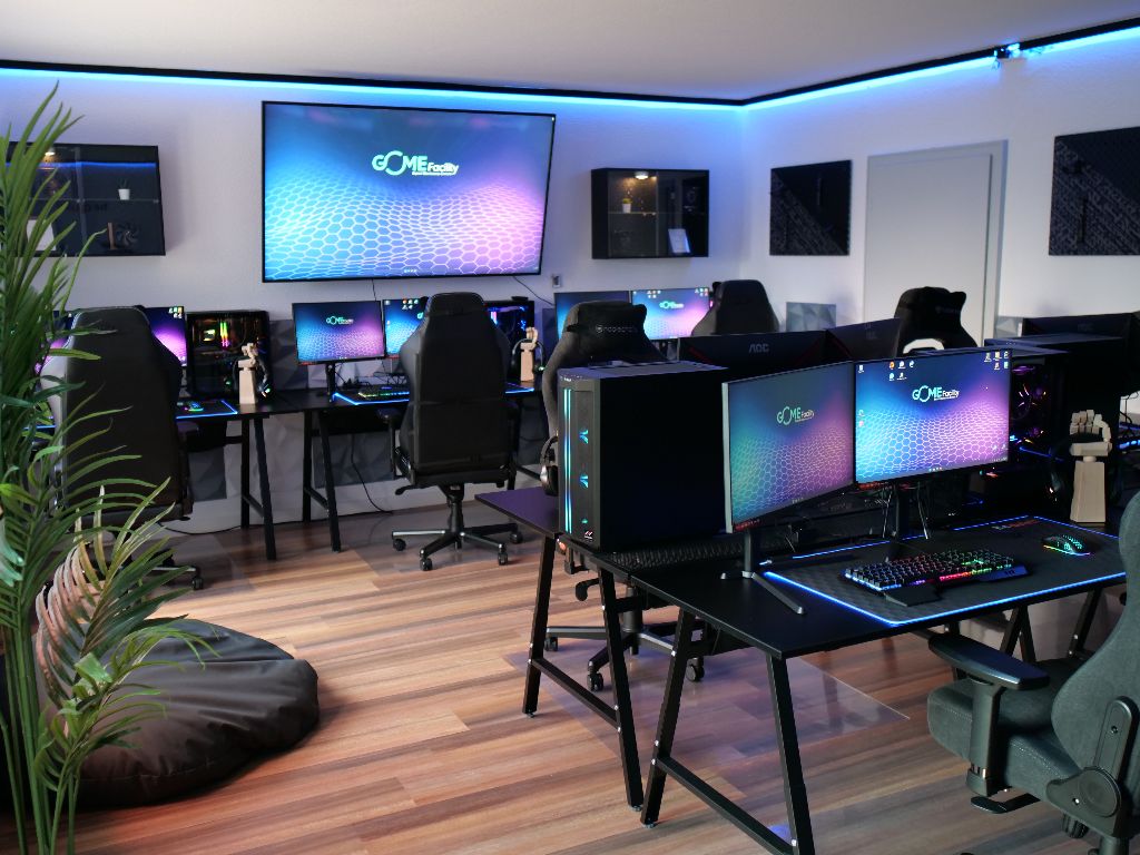Wide gaming room at GOME Facility